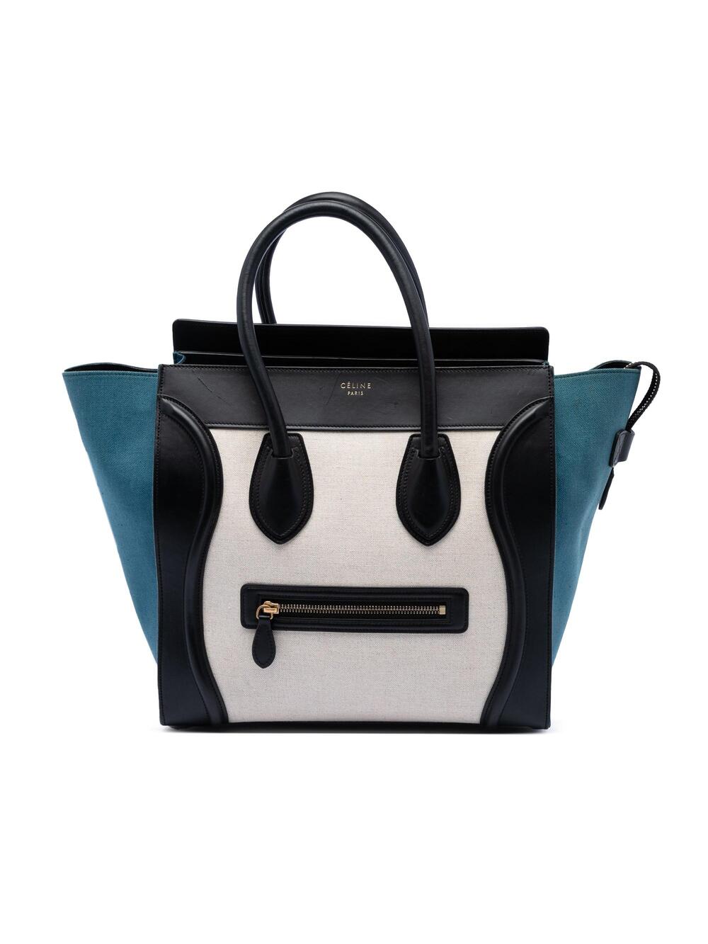 Celine Luggage Bag Canvas And Leather #366717C82B